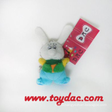 Plush Cartoon White Rabbit Key Ring